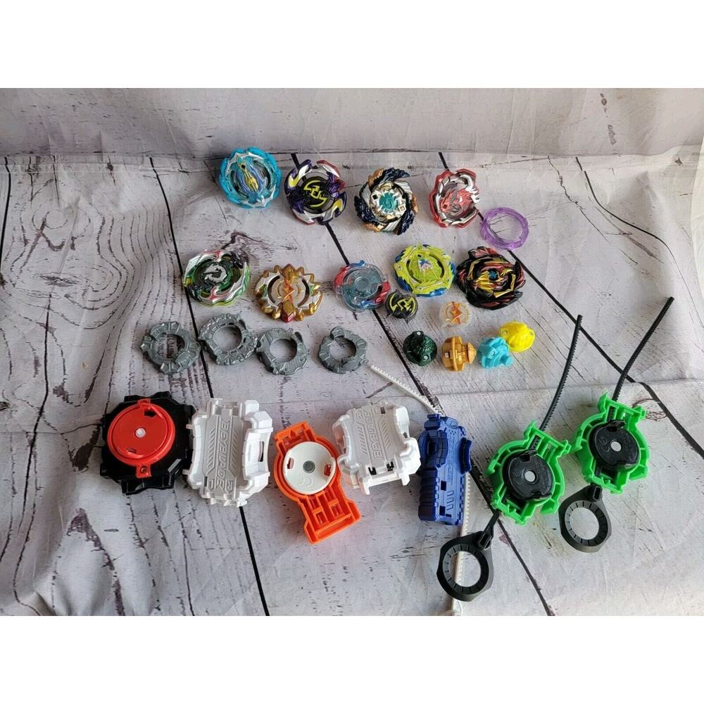 BeyBlade Lot Of Spinners Parts & Pieces Hasbro Mixed Lot Launchers Pieces Metal